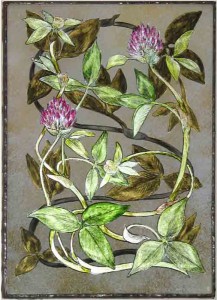 red-clover_gold_leaf_and_oil_on_glass_21x15_jpg