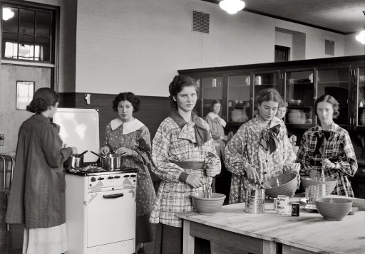 Cooking Class, Montgomery Blair High, Maryland, 1935