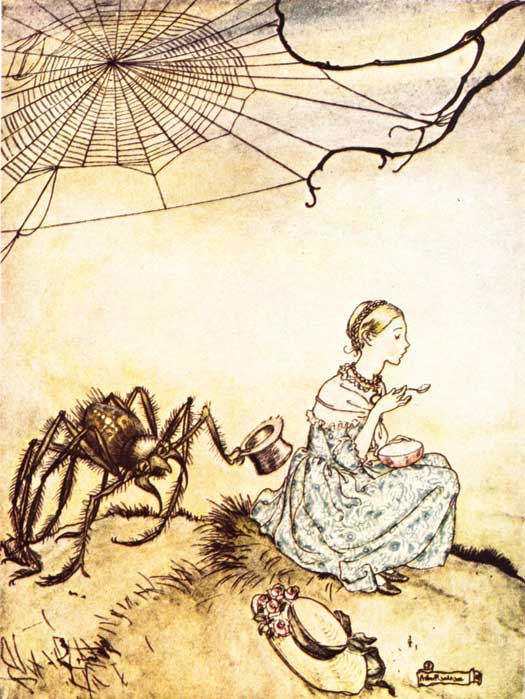 Little Miss Muffet, Arthur Rackham