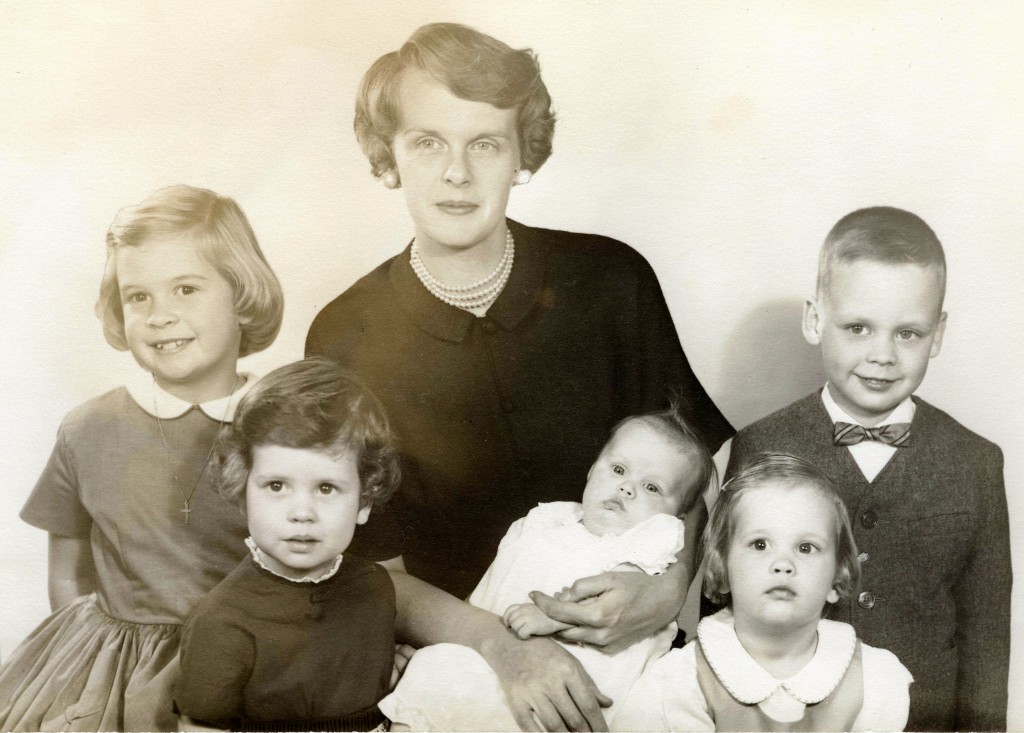 My mother with five of her seven children