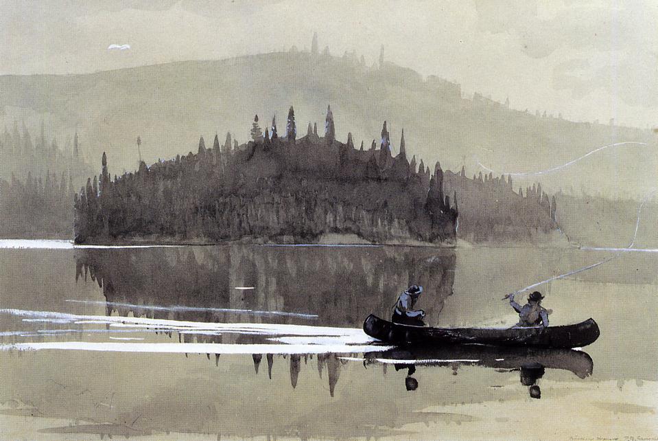 Two Men in a Canoe, Winslow Homer (1895)