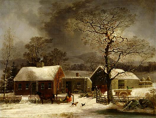 Winter Scene in New Haven. Connecticut, George Henry Durrie (1858)