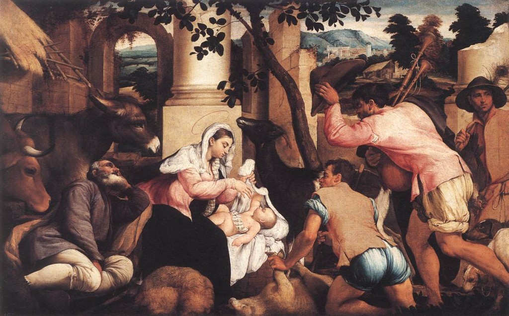  Adoration of the Shepherds, Jacopo Bassano; 1544-45