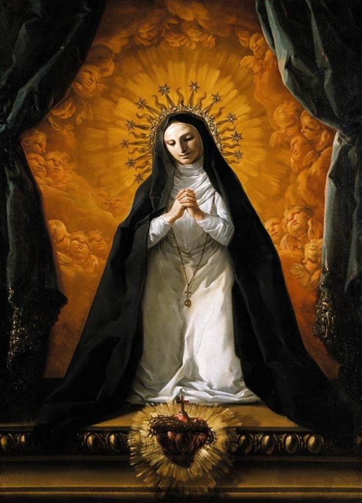 St. Margaret Mar Alacoque Contemplating the Sacred Heart of Jesus, Corrado Giaquinto; 1765