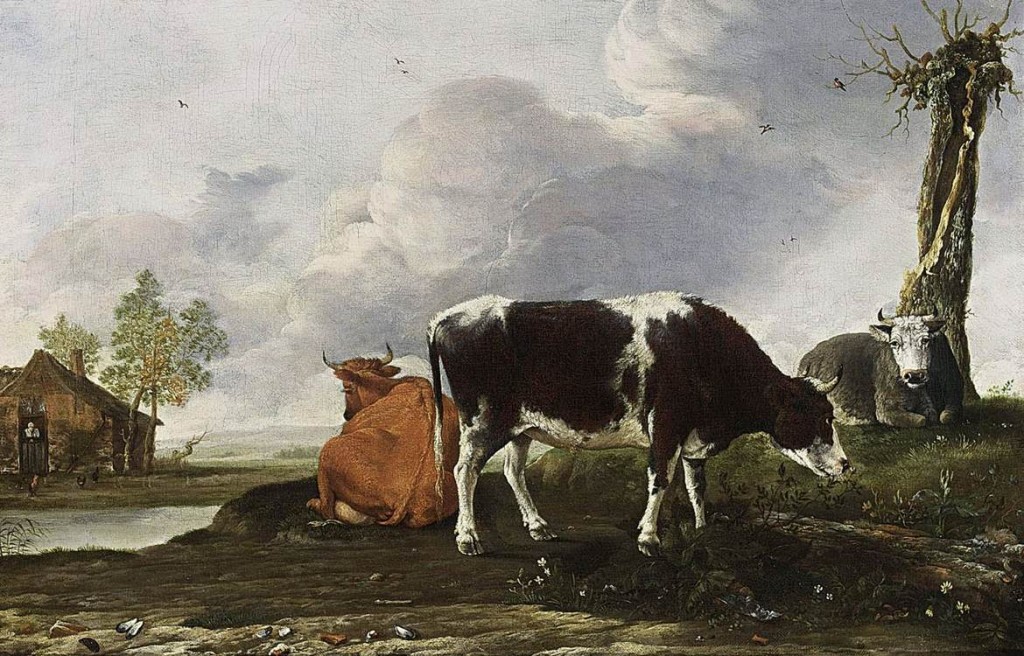  Landscape with Cows, Anthonie van Borssom; 1649