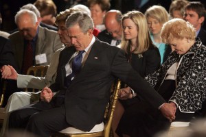 0900: President Bush, Laura Bush: Remarks on the National Day of Prayer. East Room.