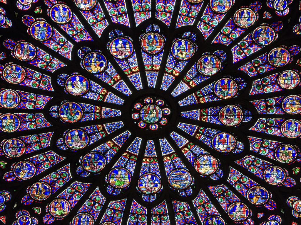 Notre-Dame Cathedral, North Rose Window, Paris, France